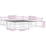 vidaXL Cadre de lit Blanc 120x190 cm Petit double Bois massif