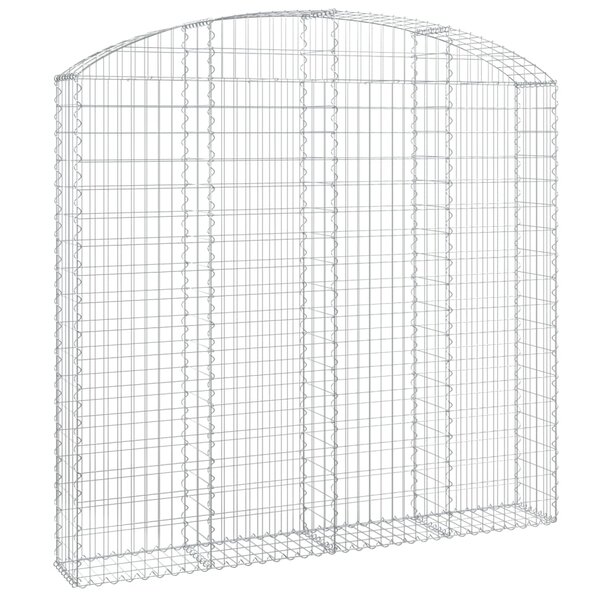 vidaXL Panier de gabions arqué 200x30x180/200 cm Fer galvanisé