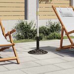 vidaXL Socle de parasol Noir et bronze 9 kg 40 cm Fonte