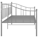 vidaXL Cadre de canapé-lit sans matelas gris métal 90x200 cm