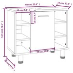 vidaXL Ensemble d'armoires de salle de bain 3 Pièces chêne fumé