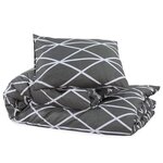 vidaXL Ensemble de housse de couette Gris 200x220 cm Coton