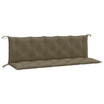 vidaXL Coussins de banc de jardin lot de 2 taupe mélangé tissu