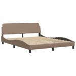 vidaXL Cadre de lit avec LED sans matelas cappuccino 160x200 cm