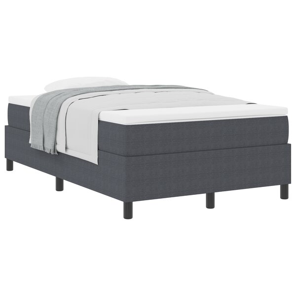vidaXL Lit à Ressorts avec Matelas Gris Foncé 120x200 cm Tissu en Velours Côtelé
