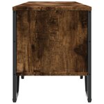 vidaXL Meuble TV chêne fumé 180x34x41 cm bois d'ingénierie
