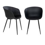 4 Fauteuils en polypropylène noir RODA