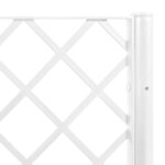 vidaXL Jardinière avec treillis blanc 120x40x142 cm PP