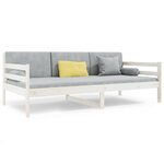 vidaXL Lit de jour Blanc 90x190 cm Bois de pin massif