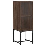 vidaXL Armoire latérale avec porte en verre chêne marron 35x37x100 cm