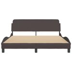 vidaXL Cadre de lit sans matelas marron foncé 160x200 cm tissu