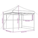 vidaXL Tente de réception pliable escamotable avec 2 parois latérales