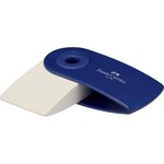Gomme en plastique 'Sleeve mini' pivotante rouge ou bleu FABER-CASTELL
