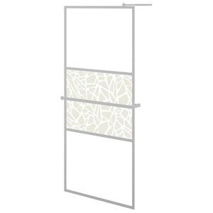 vidaXL Paroi de douche et étagère Chrome 90x195 cm Verre ESG&Aluminium