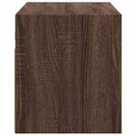 vidaXL Meuble TV mural avec lumières LED chêne marron 100x31x35 cm