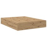 vidaXL Cadre de lit de rangement Chêne Artisan 140x190 cm