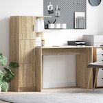 vidaXL Bureau avec rangement en chêne Sonoma