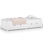 vidaXL Lit de jour Blanc 75x190 cm Petit simple Bois de pin massif