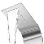 vidaXL Système de panneau de douche acier inoxydable incurvé
