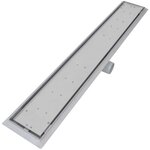 vidaXL Drain de douche linéaire 2 pc 830 x 140 mm Acier inoxydable