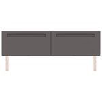tête de lit vidaXL design simple gris 200 cm en simili cuir