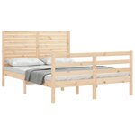 vidaXL Cadre de lit sans matelas 140x200 cm bois massif
