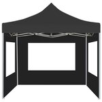 vidaXL Tente de réception pliable à parois Aluminium 3 x 3m Anthracite