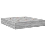 Cadre de lit de rangement vidaXL Gris Sonoma 200x200 cm