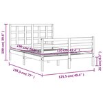 vidaXL Cadre de lit sans matelas bois massif