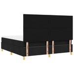 vidaXL Lit à ressorts avec matelas noir super king tissu