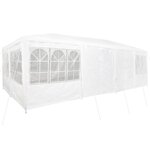 vidaXL Tente de fête avec 12 côtés blancs 8x4 m PE