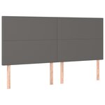 vidaXL Têtes de lit 4 Pièces Gris 100x5x78/88 cm Similicuir
