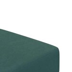 vidaXL Canapé-lit à 2 places avec repose-pied vert foncé velours