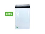 100 Enveloppes plastique opaques ECO 60 microns N°2 - 230x330mm