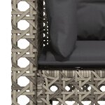 vidaXL Canapé de jardin avec coussins 3 places gris résine tressée