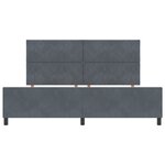 Cadre de lit en velours gris foncé vidaXL 200x200 cm