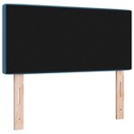 vidaXL Tête de lit LED avec boutons en cristal capitonnés bleu foncé 100 cm velours
