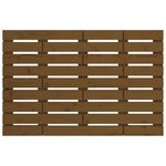 vidaXL Tête de lit murale Marron miel 81x3x63 cm Bois massif de pin