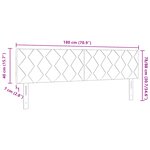 Tête de lit en conception blocs diamant taupe 180 cm en tissu