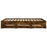 vidaXL Cadre de lit avec tiroirs sans matelas chêne fumé 180x200 cm