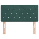 Tête de lit vidaXL avec boutons en cristal  tuftée  verte foncée  100 cm  velours