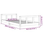 vidaXL Cadre de lit pour enfants blanc 90x200 cm bois de pin massif