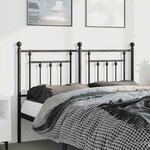 vidaXL Tête de lit métal noir 150 cm