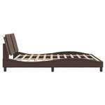 vidaXL Cadre de lit avec LED sans matelas marron 180x200 cm