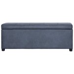 vidaXL Banc avec compartiment de rangement 116 cm Gris Similicuir daim