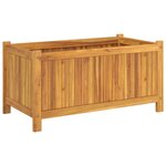 vidaXL Jardinière avec doublure 80x42x40 cm bois massif d'acacia
