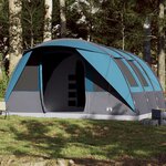 vidaXL Tente familiale tunnel 7 personnes bleu imperméable