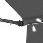 vidaXL Auvent manuel rétractable avec LED 350 cm Anthracite