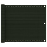 vidaXL Écran de balcon Vert foncé 75x600 cm PEHD