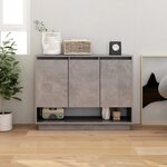 vidaXL Buffet Gris béton 97x31x75 cm Bois d'ingénierie